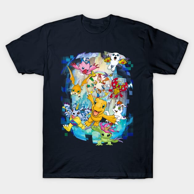 D-d-d-Digimon! T-Shirt by Goingdigital